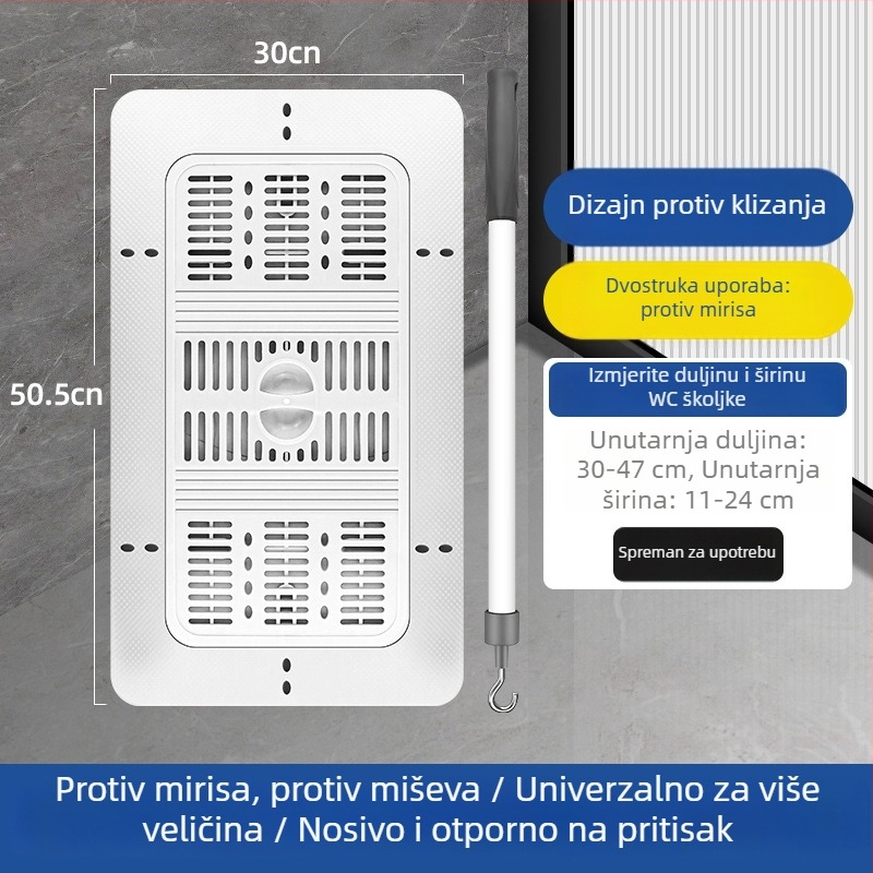 ABS poklop za klozet tip squat, brtva protiv mirisa, univerzalni kupaonski dodatak
