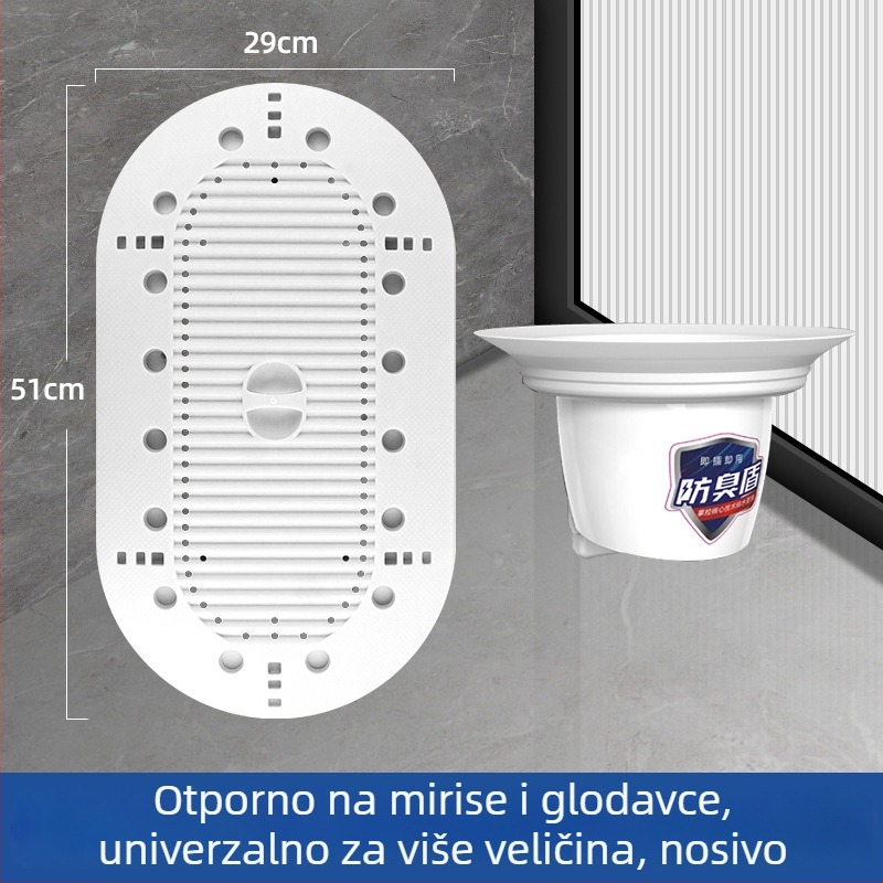 ABS poklop za klozet tip squat, brtva protiv mirisa, univerzalni kupaonski dodatak