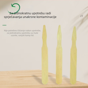 Štapići za steak s oznakama zrelosti i jednokratne drvene vilice s bojom ispisanog logotipa, 100 komada