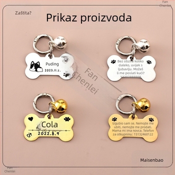 Personalizirana identifikacijska oznaka za psa sa zvoncem
