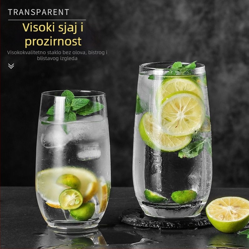 Collins čaša za koktele, Mojito čaša, bezolovno kristalno staklo, kapacitet 1000 ml i više, moderni minimalistički Bloom stil