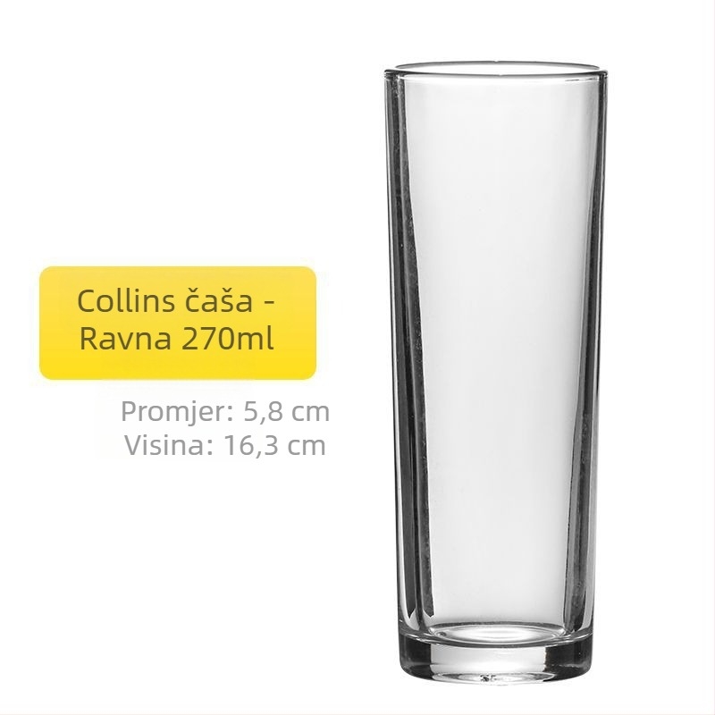 Collins čaša za koktele, Mojito čaša, bezolovno kristalno staklo, kapacitet 1000 ml i više, moderni minimalistički Bloom stil