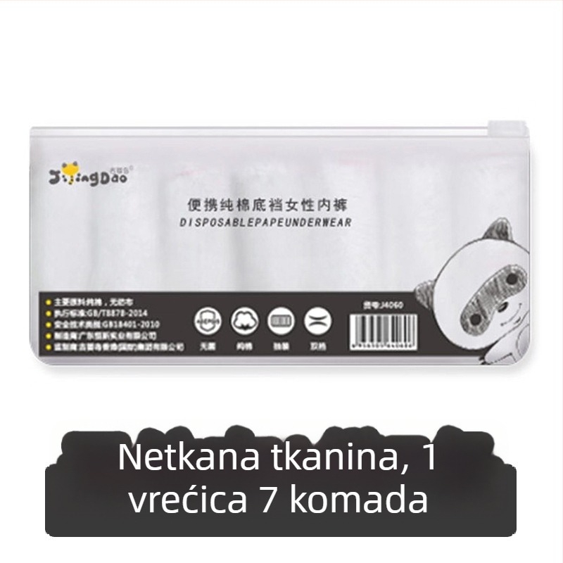 Jednokratne ženske gaćice od 100% pamuka, postporođajno putovanje, trokutasti kroj, srednja visina struka