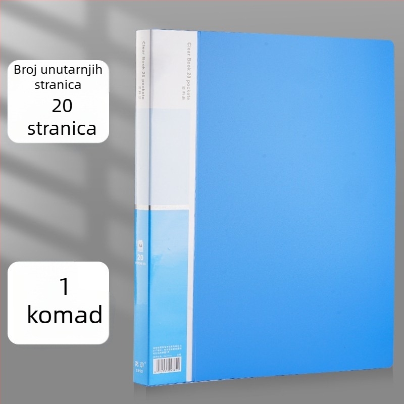 Prozirna plastična fascikla za ured s velikim kapacitetom, višeslojni dokumentarni folder.