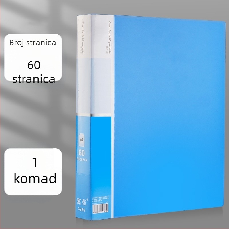Prozirna plastična fascikla za ured s velikim kapacitetom, višeslojni dokumentarni folder.