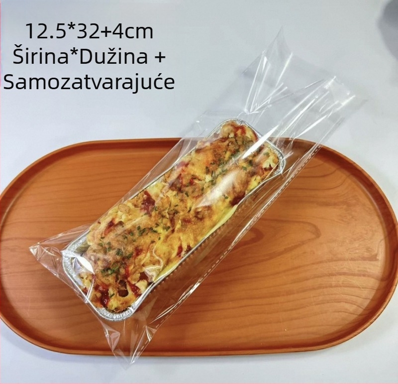 Prozirna matirana vrećica za pakiranje pekarskih proizvoda: kruh, peciva i keksi