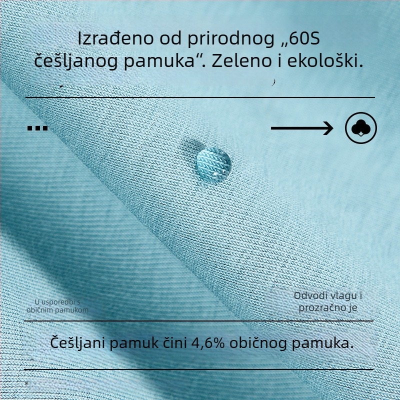 Muške bokserice od pamuka, velike veličine, prozračne, antibakterijske, srednjeg visine struka, bezšivne