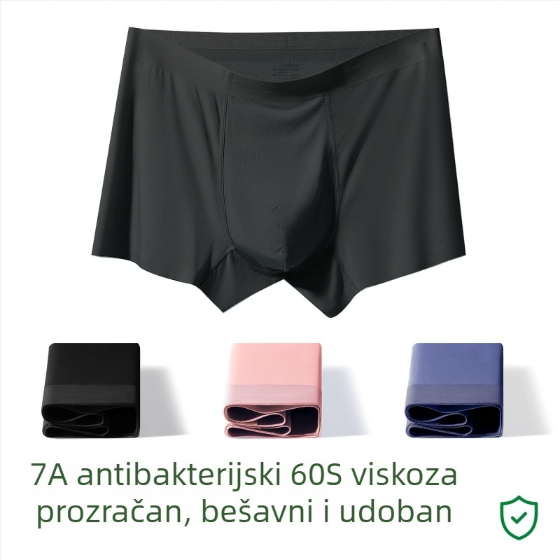 Muške bokserice od pamuka, velike veličine, prozračne, antibakterijske, srednjeg visine struka, bezšivne