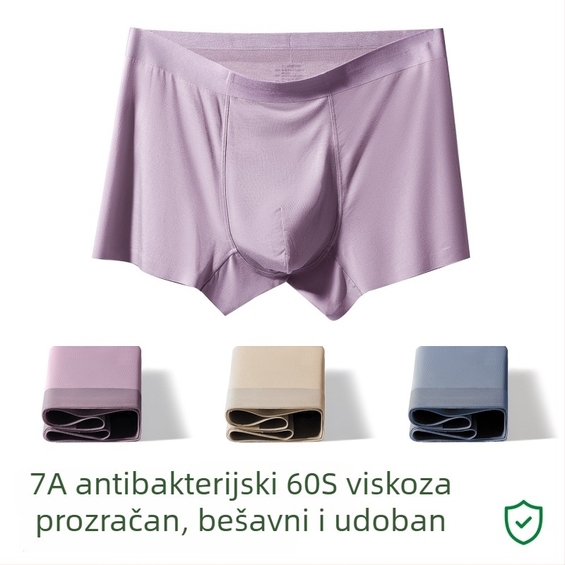 Muške bokserice od pamuka, velike veličine, prozračne, antibakterijske, srednjeg visine struka, bezšivne