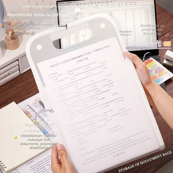 A4 prijenosni folder za dokumente s elegantnim dizajnom – višeslojni akordeonski organizator velike kapacitete za studentske materijale