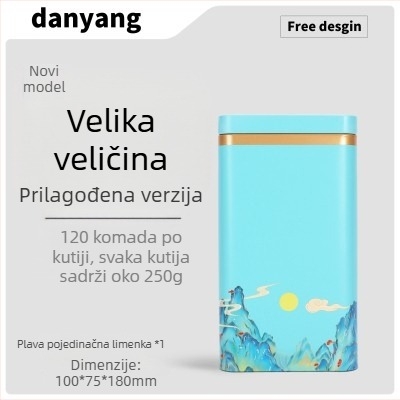 Metalni spremnik za zeleni čaj, prazna kutija za poklon, univerzalna veličina, prilagodljivo pakiranje