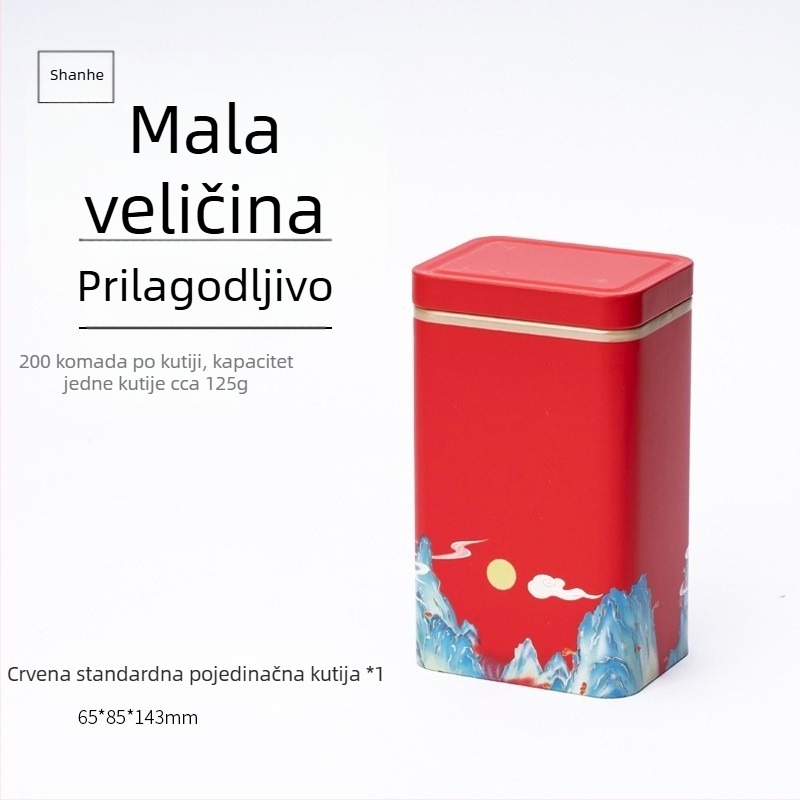 Metalni spremnik za zeleni čaj, prazna kutija za poklon, univerzalna veličina, prilagodljivo pakiranje