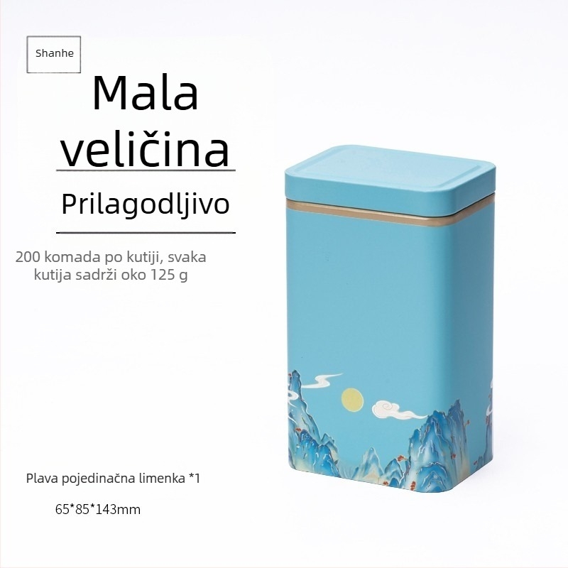 Metalni spremnik za zeleni čaj, prazna kutija za poklon, univerzalna veličina, prilagodljivo pakiranje