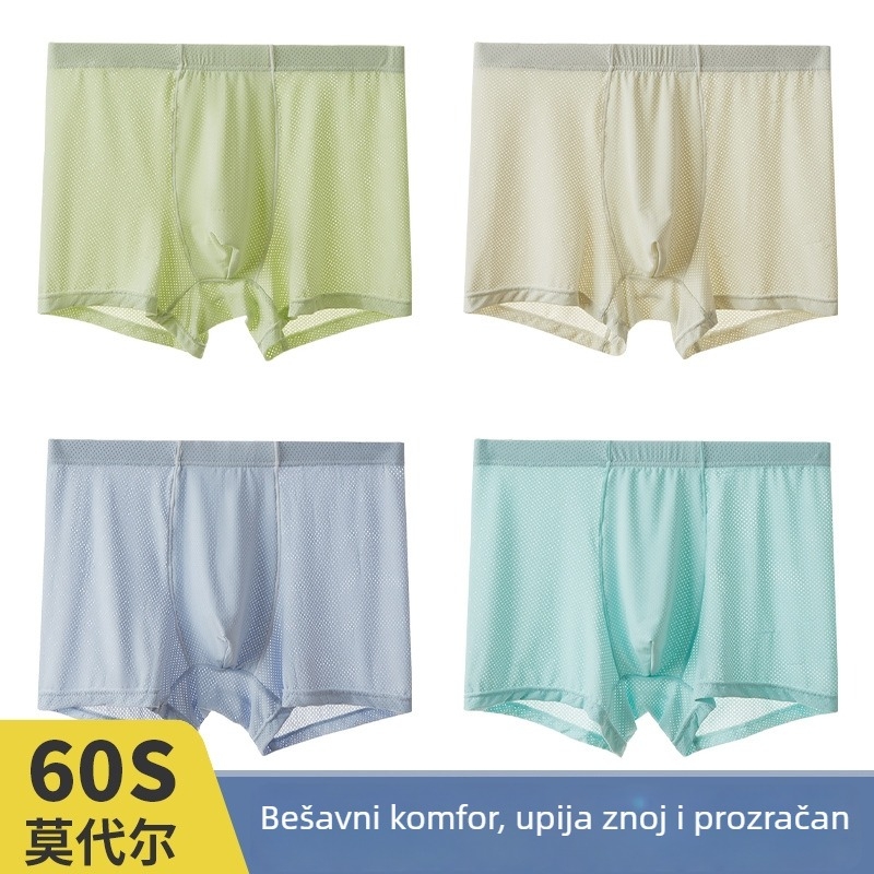 Pamukaste bokserice za tinejdžere, bezšivne, prozračne, antibakterijske