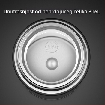 Izolirana čajna čaša s pametnim prikazom temperature, unutrašnjost od 316 nerđajućeg čelika, vanjski dio od 304 nerđajućeg čelika, filter za čaj, poslovni poklon