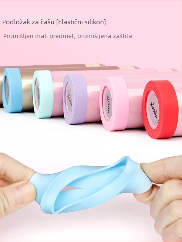 Silikonski donji zaštitnik za termos šalicu, protuklizan, otporan na habanje, promjer 6,5 cm
