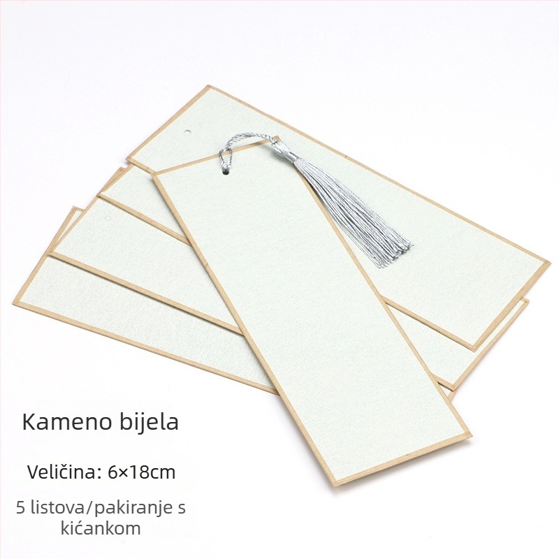Oznake za knjige u antičkom stilu s praznim papirom za kaligrafiju, za crtanje perom i kistom, s resicama