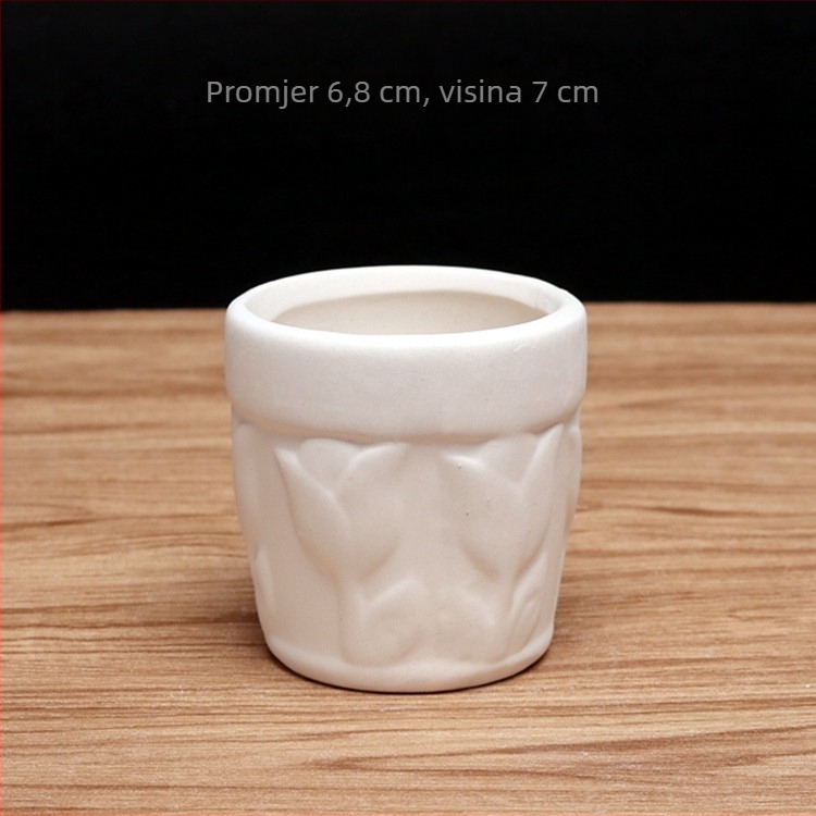 Keramički lonac za sukulente, prozračan, ručno oslikan, DIY