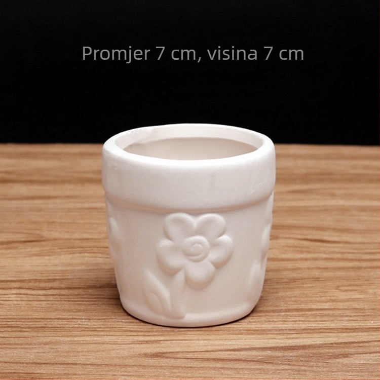 Keramički lonac za sukulente, prozračan, ručno oslikan, DIY