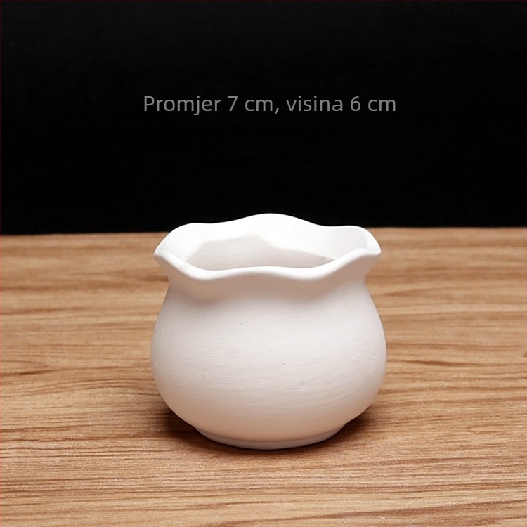 Keramički lonac za sukulente, prozračan, ručno oslikan, DIY