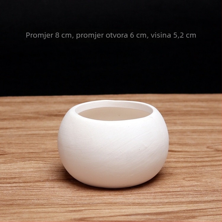 Keramički lonac za sukulente, prozračan, ručno oslikan, DIY