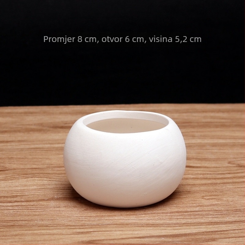 Keramički lonac za sukulente, prozračan, ručno oslikan, DIY