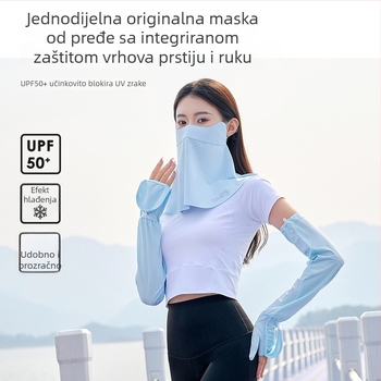 Ženski veo za lice od ice silk, UV zaštita, prozračna, tanka ljetna maska