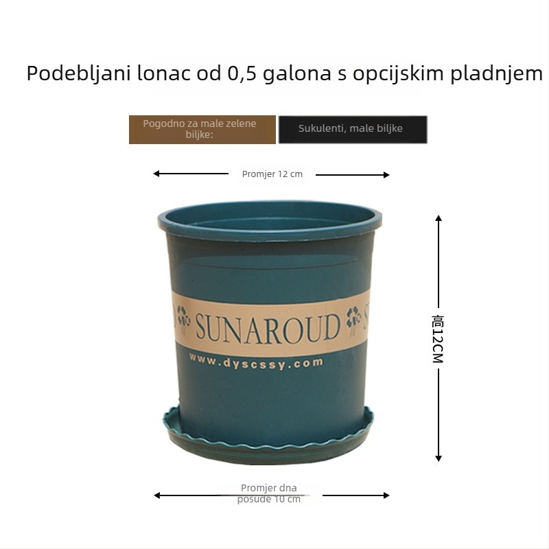 Novi plastični lonac s kontrolom korijena, ekstra velik, debeli promjer, za balkon, pogodan za biljke poput pothosa, jagoda i ruža
