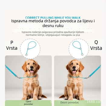 Barkbay ogrlica za pse s P-Chain i P-Rope za srednje i velike pse – trening ogrlica