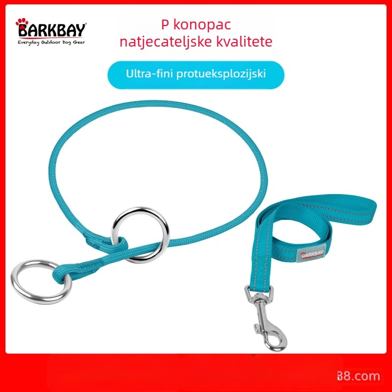 Barkbay ogrlica za pse s P-Chain i P-Rope za srednje i velike pse – trening ogrlica
