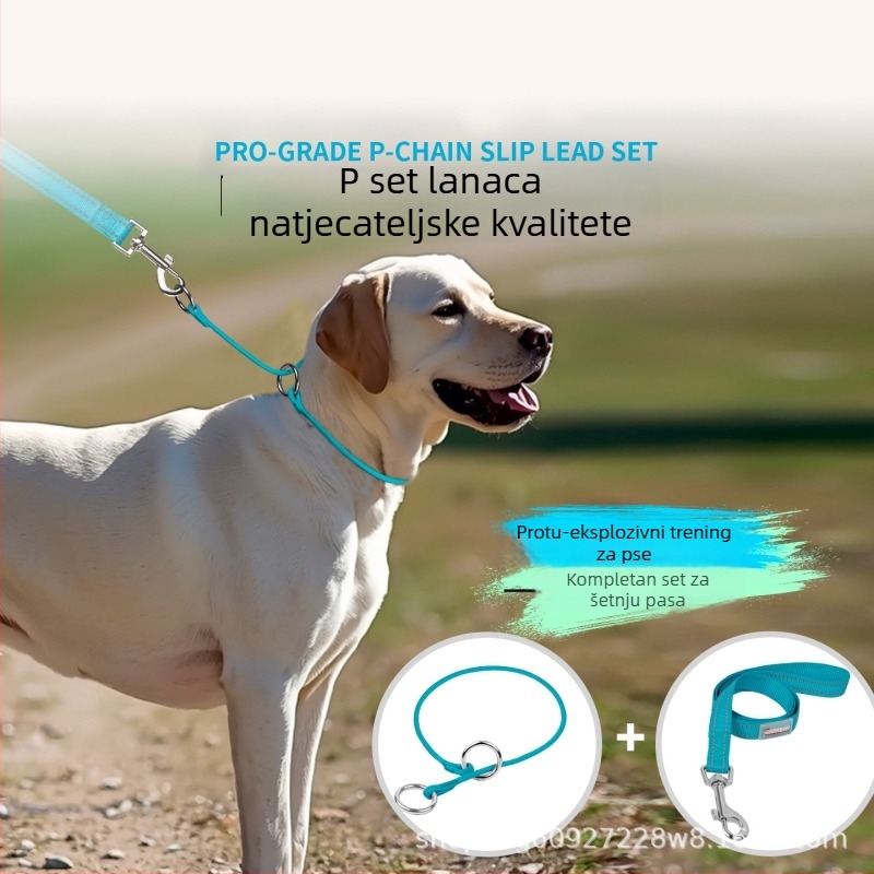 Barkbay ogrlica za pse s P-Chain i P-Rope za srednje i velike pse – trening ogrlica