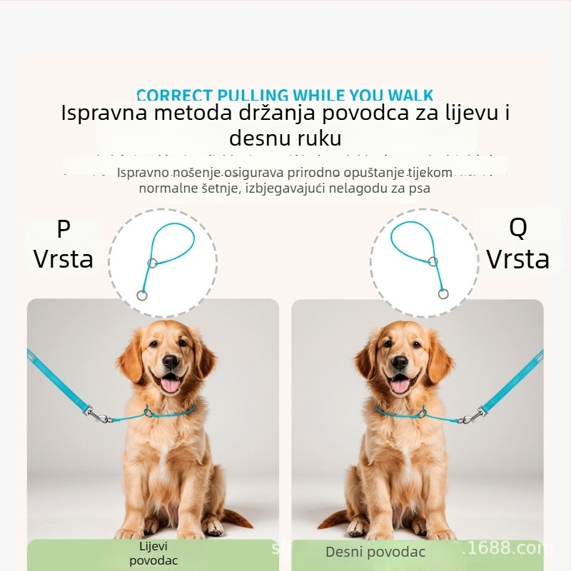 Barkbay ogrlica za pse s P-Chain i P-Rope za srednje i velike pse – trening ogrlica
