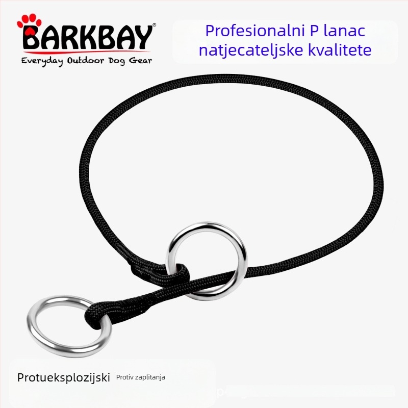 Barkbay ogrlica za pse s P-Chain i P-Rope za srednje i velike pse – trening ogrlica