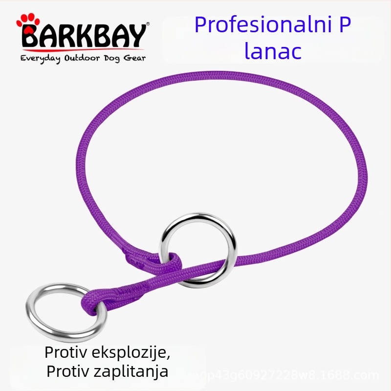 Barkbay ogrlica za pse s P-Chain i P-Rope za srednje i velike pse – trening ogrlica