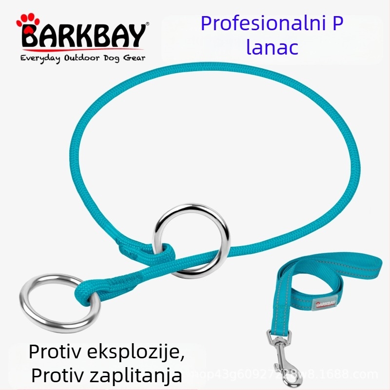 Barkbay ogrlica za pse s P-Chain i P-Rope za srednje i velike pse – trening ogrlica