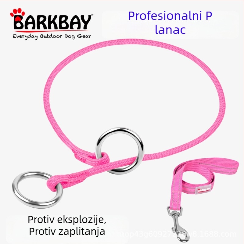 Barkbay ogrlica za pse s P-Chain i P-Rope za srednje i velike pse – trening ogrlica