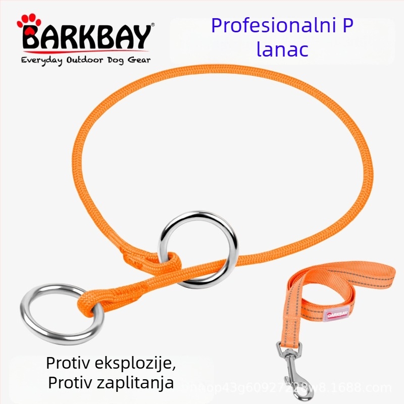 Barkbay ogrlica za pse s P-Chain i P-Rope za srednje i velike pse – trening ogrlica