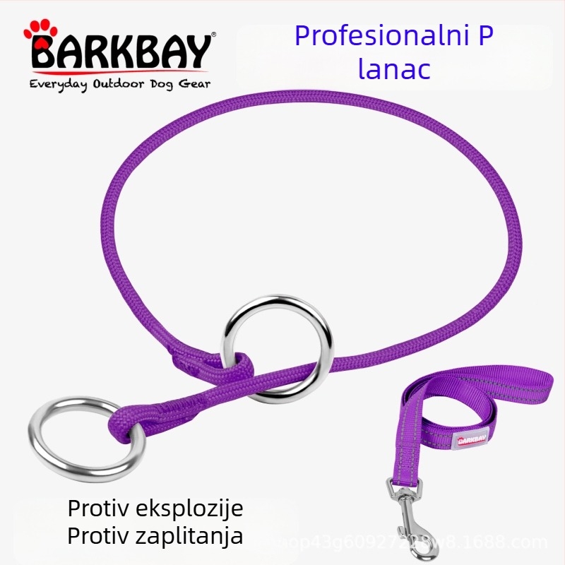 Barkbay ogrlica za pse s P-Chain i P-Rope za srednje i velike pse – trening ogrlica