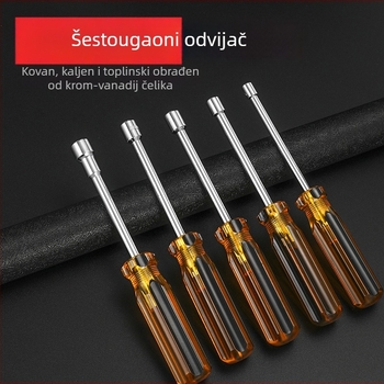 Čvrsti set šesterokutnih bitova za vijke, veličine 5/5,5/6/7/8/10 mm