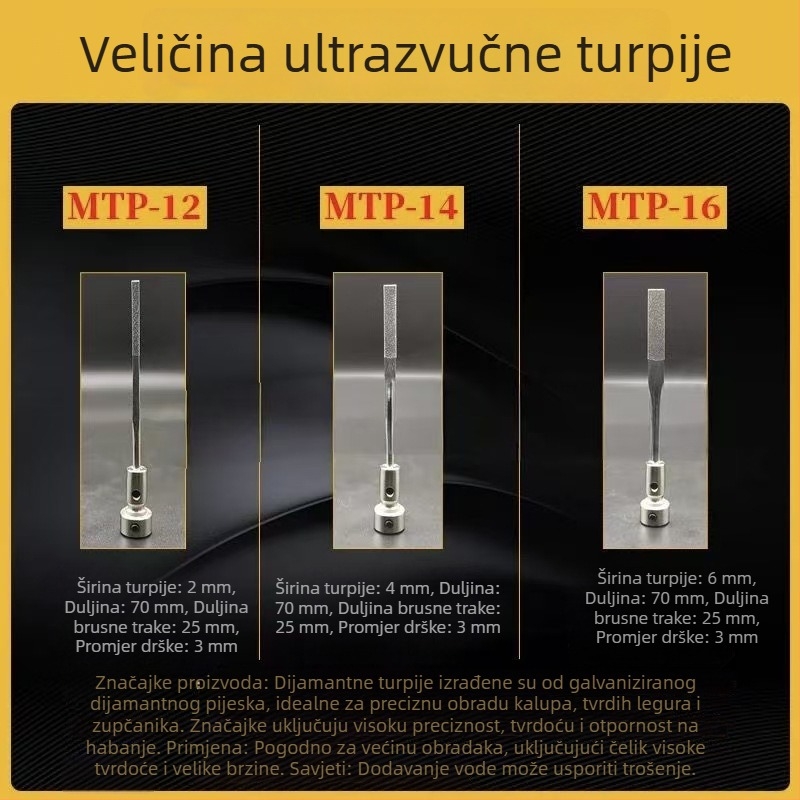 Ultrazvučni alat za datoteke MTP120, recipročki pneumatski brusni alat za male legure i kalupe, poliranje