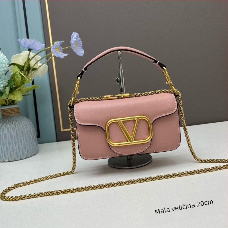 Lagana luksuzna ženska torba s metalnim lancem, crossbody stil, srednja veličina, ljeto 2024, visoka kvaliteta