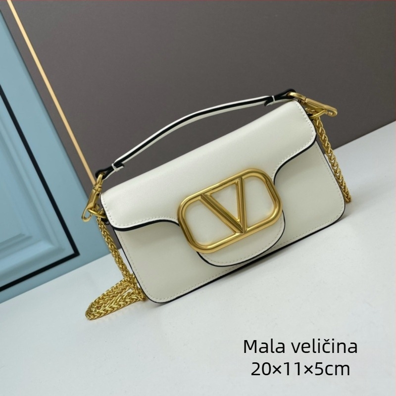 Lagana luksuzna ženska torba s metalnim lancem, crossbody stil, srednja veličina, ljeto 2024, visoka kvaliteta