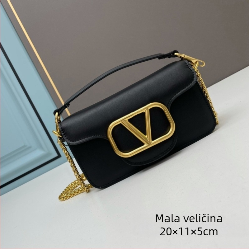 Lagana luksuzna ženska torba s metalnim lancem, crossbody stil, srednja veličina, ljeto 2024, visoka kvaliteta