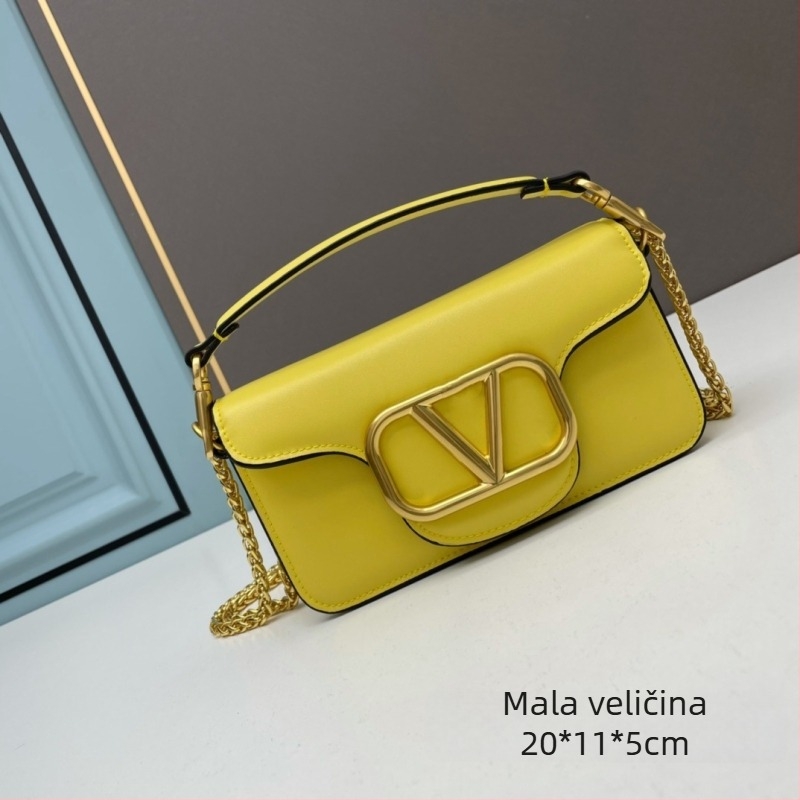 Lagana luksuzna ženska torba s metalnim lancem, crossbody stil, srednja veličina, ljeto 2024, visoka kvaliteta