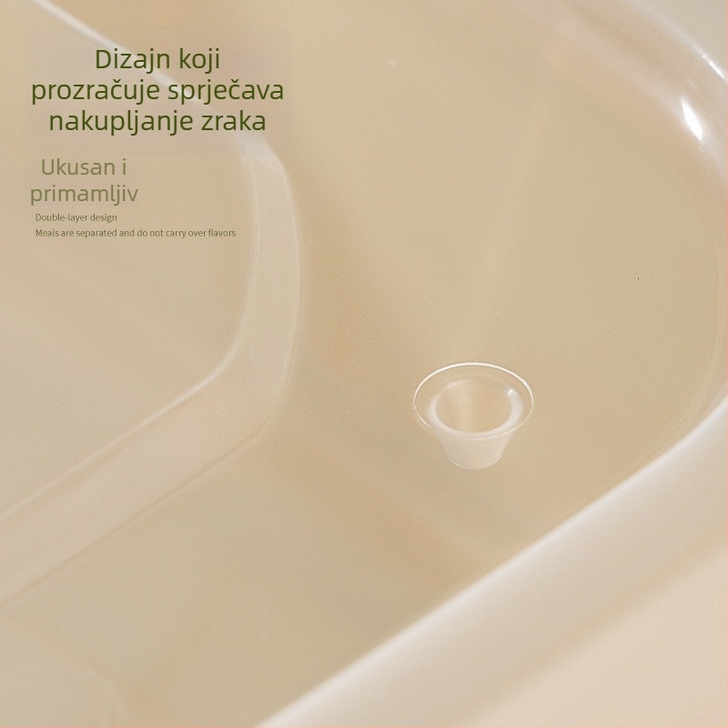 Jednokratna kutija za obrok, deblja, vodootporna, četverokutno zaključavajući poklopac, zelena