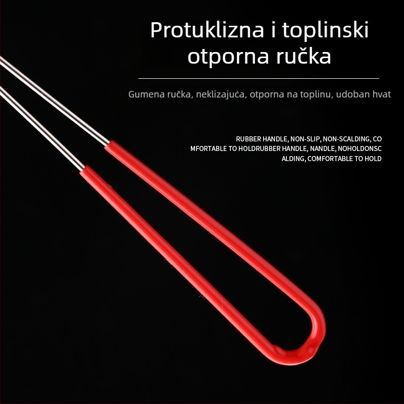 Sito od nehrđajućeg čelika za čaj s bisernim mliječnim čajem (bobom), produžena drška, veliko mrežasto cjedilo za lonac