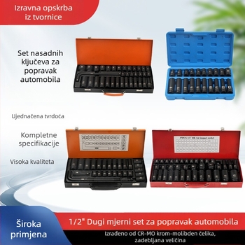 1/2-inčni pneumatski set utičnica za popravak automobila, duljina 78, dizajn Plum Blossom