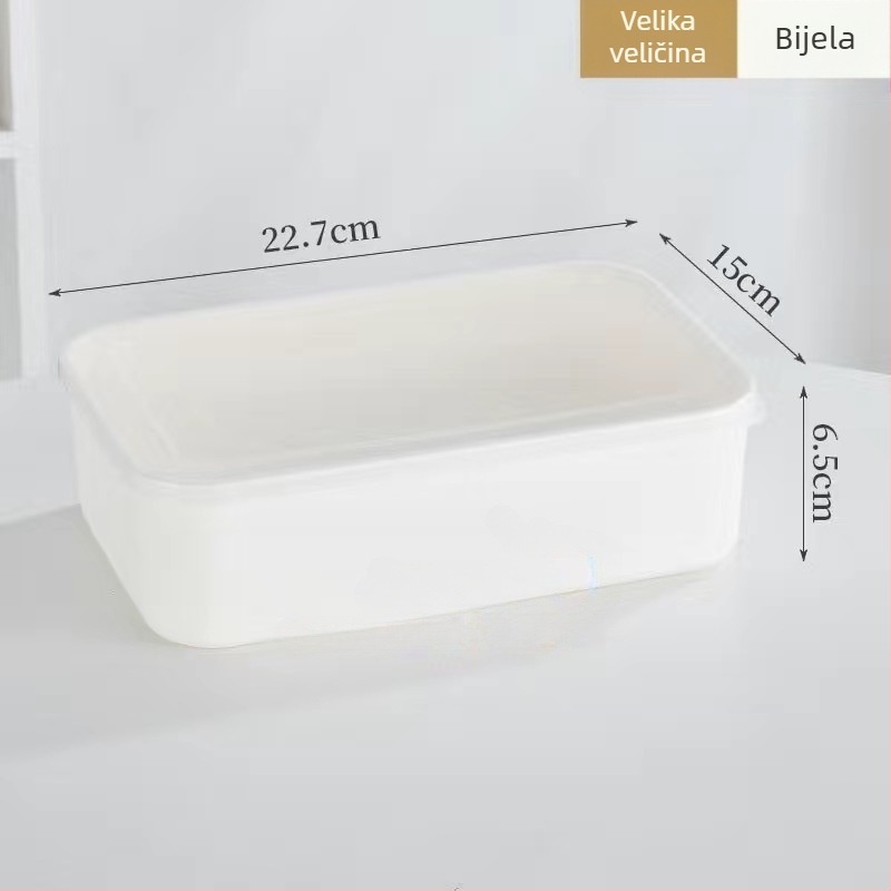 Plastična kutija za čuvanje svježine za hladnjak i zamrzivač, mikrotalasno sigurna, hrana klase, s poklopcem, kapacitet 1–2 L
