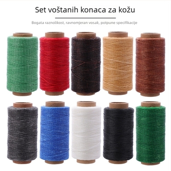 Plošna voskovana nit za kožu, 200 m, ručno šivanje