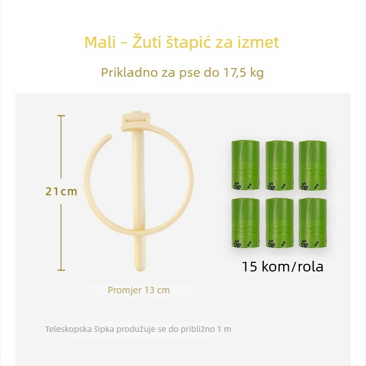 Sakupljač izmeta psa bez saginjanja, za vanjsku upotrebu
